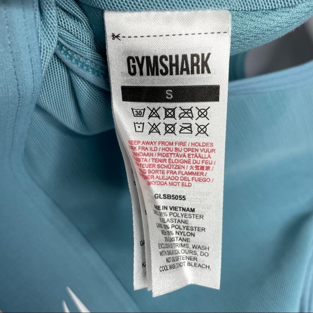 Gymshark Lightweight High Support Training Sports Bra Small Blue - Picture 5 of 5